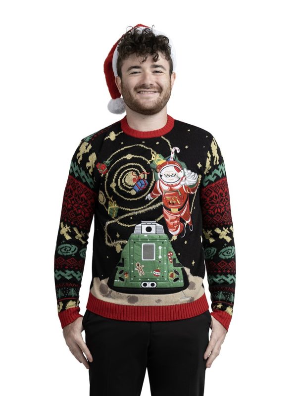 Astronaut Santa Sweater with Drink Pocket