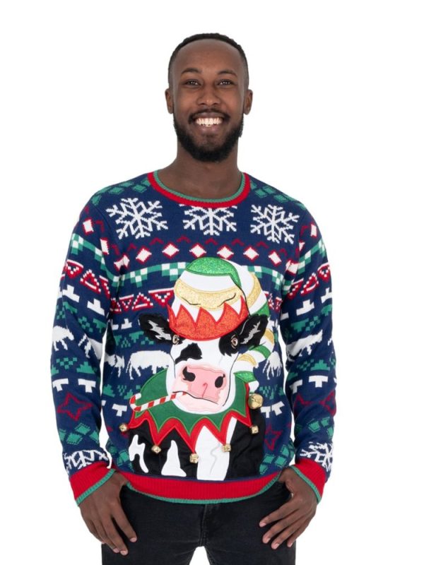 Elf Cow Christmas Sweater