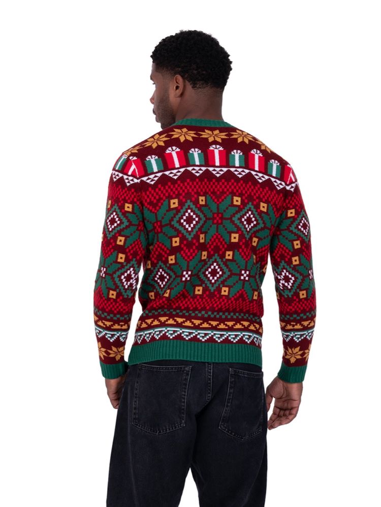 Llama Giftwrap Pullover Sweater with Drink Pocket - Image 2