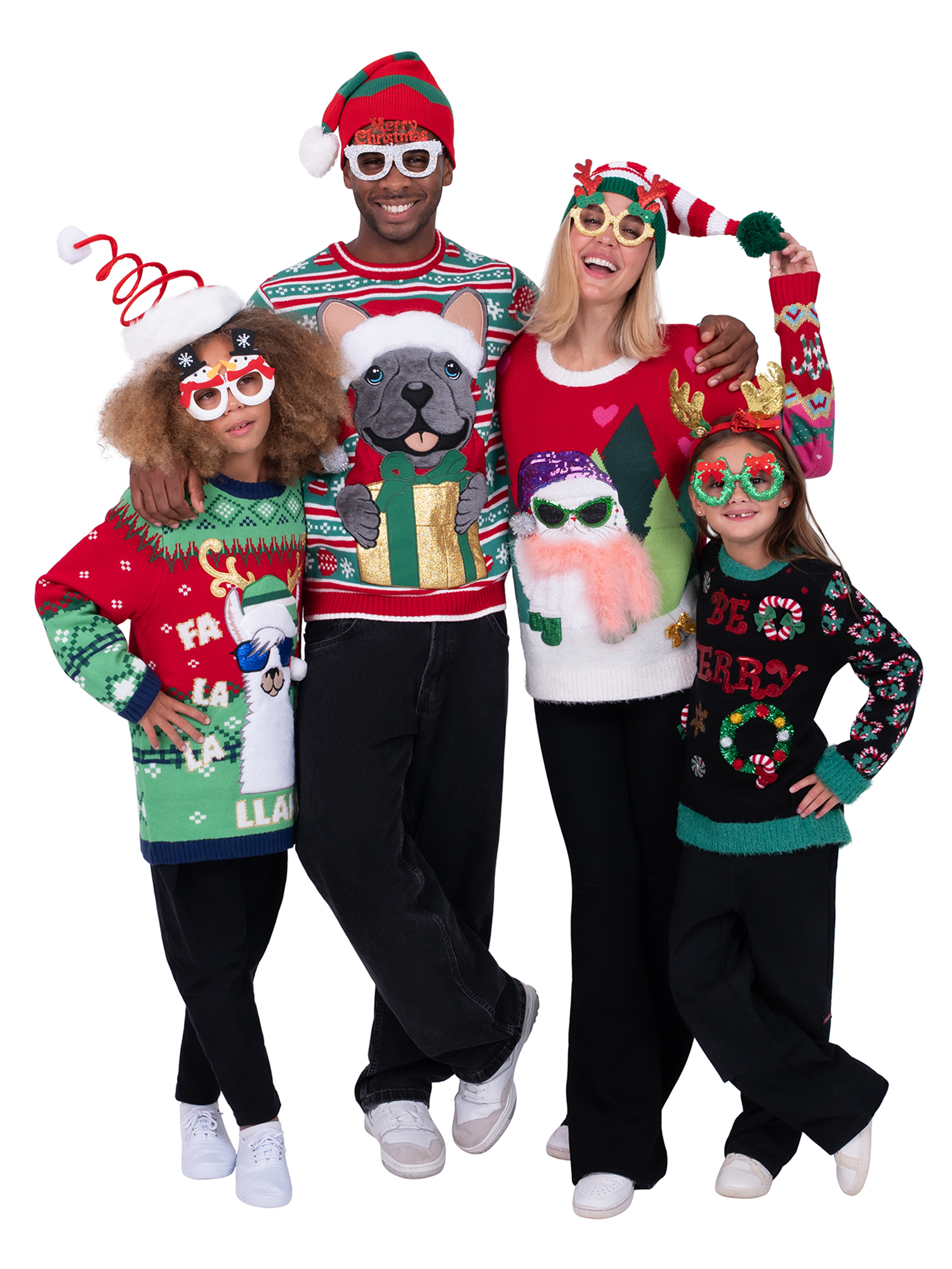 Boujie Cat & Boa Christmas Sweater - Image 3