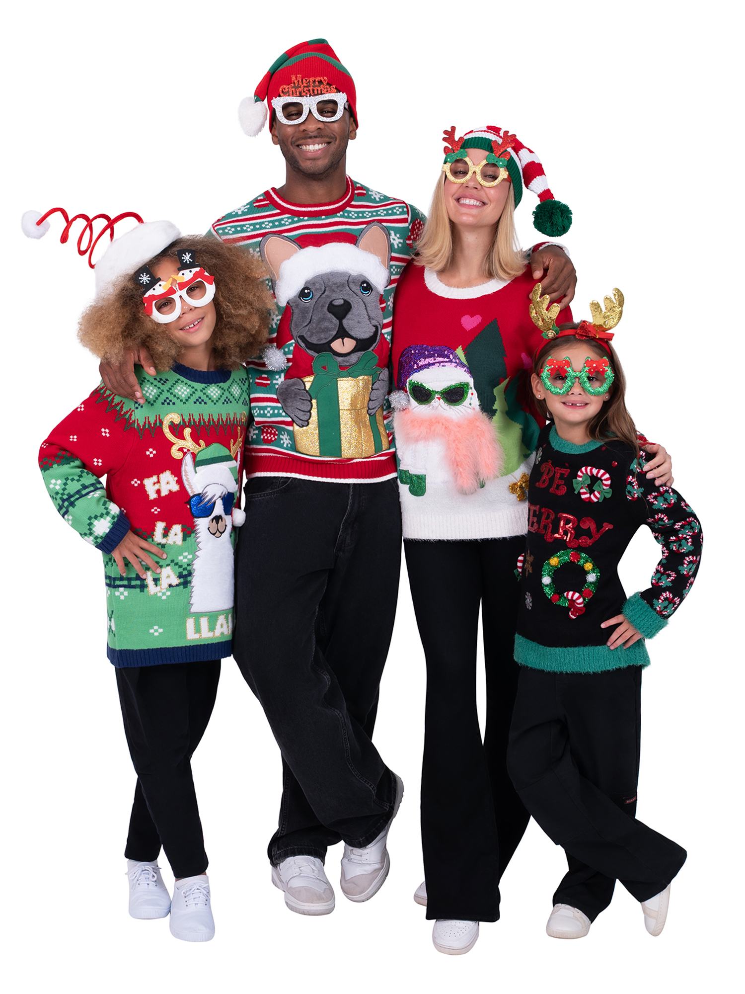 Boujie Cat & Boa Christmas Sweater - Image 4