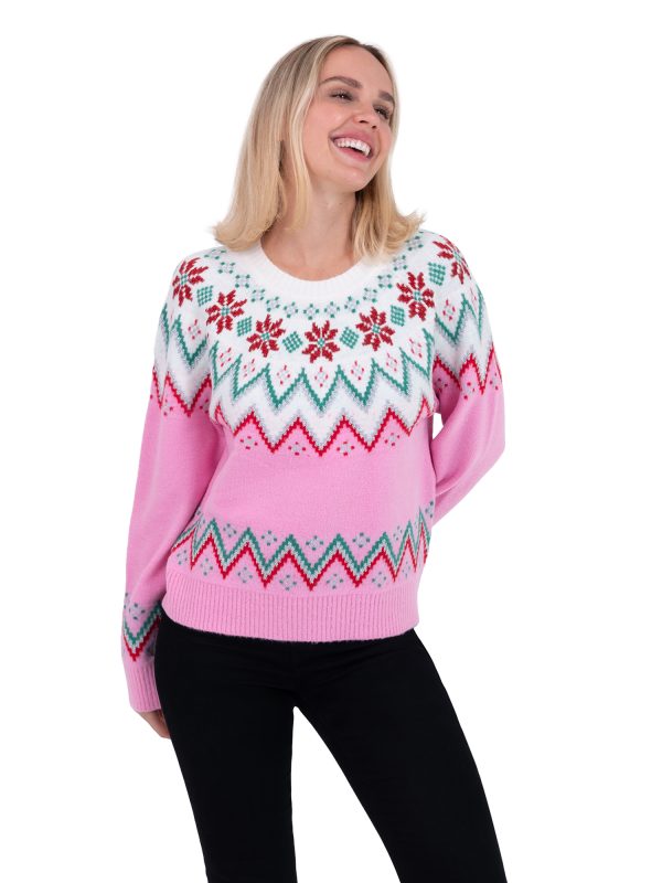 Poinsettia Fairisle Sweater