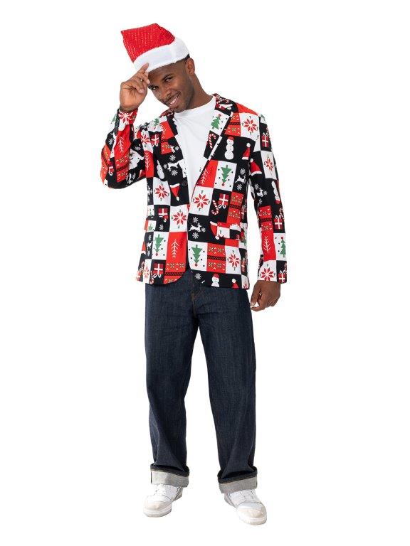 Allover Print Christmas Blazer Jacket - Image 5