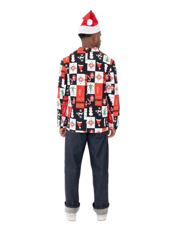 Allover Print Christmas Blazer Jacket - Image 4