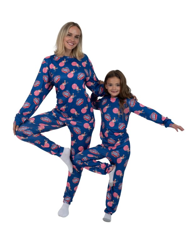 Major Cuddles featuring Dubble Bubble Unisex Kids Long Sleeve Top and Pant Family Pajama Set