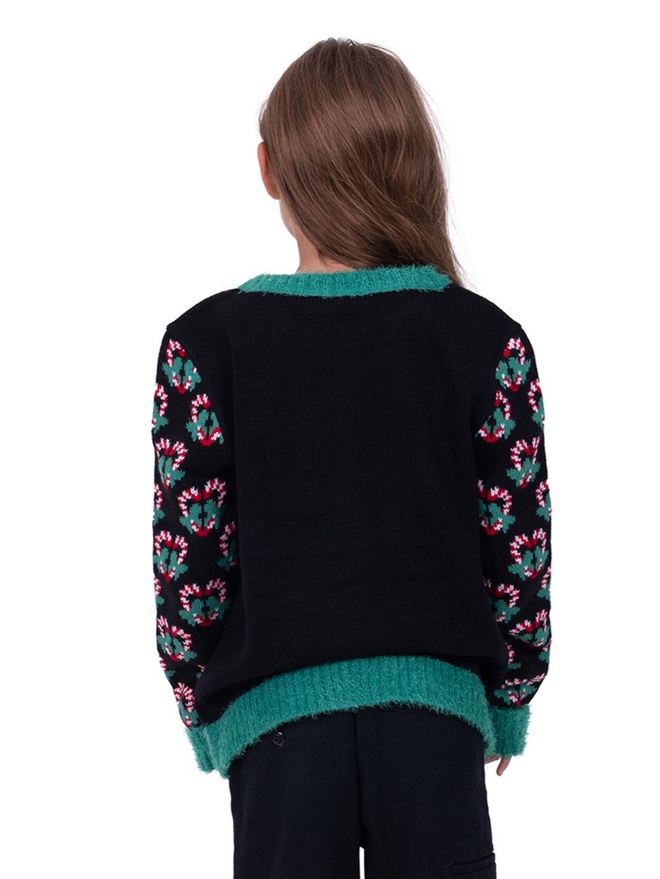 Be Merry Long Sleeve Crewneck Christmas Sweater - Image 2