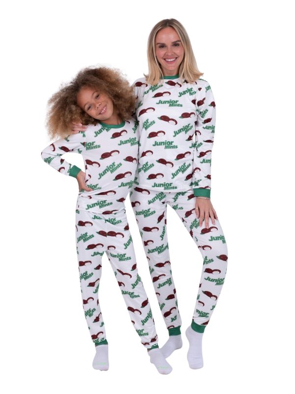 Major Cuddles featuring Junior Mints Unisex Kids Long Sleeve Top and Pant Family Pajama Set