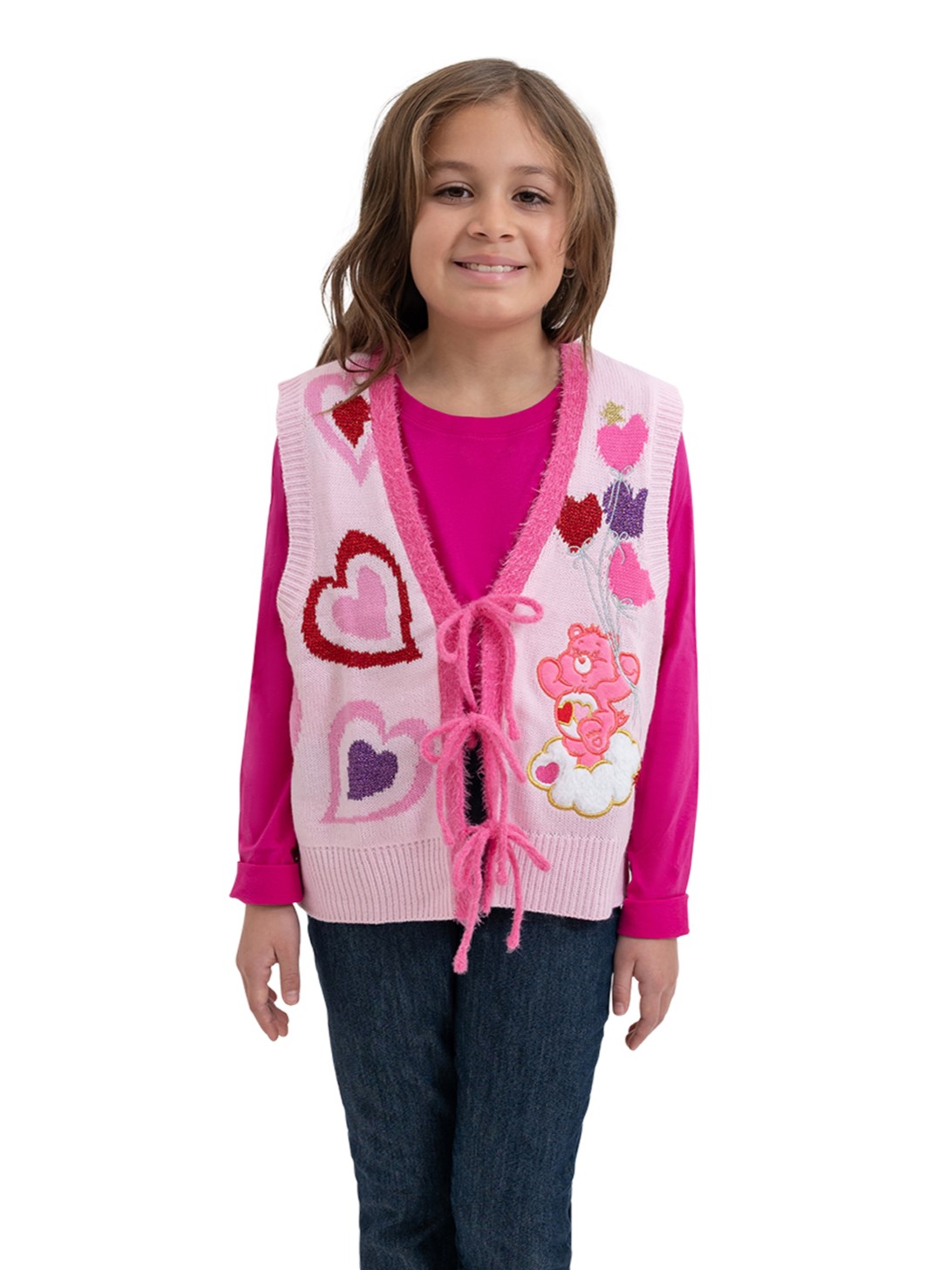 Care Bears Love A Lot Tie Front Sweater Vest - Image 3