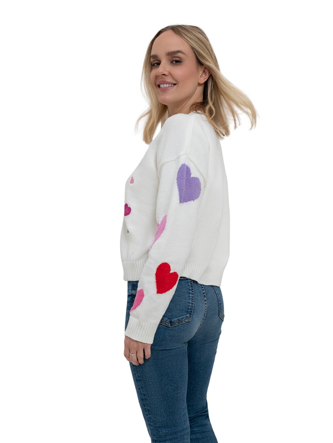 Care Bears All Over Hearts Crewneck Pullover Sweaters - Image 3