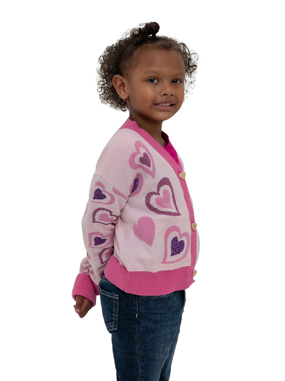 Care Bears Hearts & Bear Long Sleeve V-Neck Cardigan - Image 3