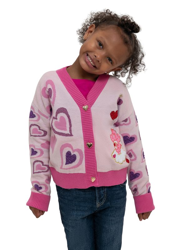 Care Bears Hearts & Bear Long Sleeve V-Neck Cardigan