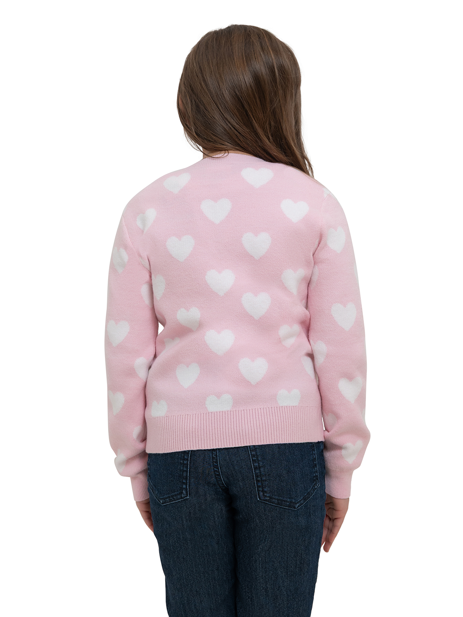 Strawberry Shortcake Button Front Crewneck Long Sleeve Cardigan with Front Pocket - Image 2