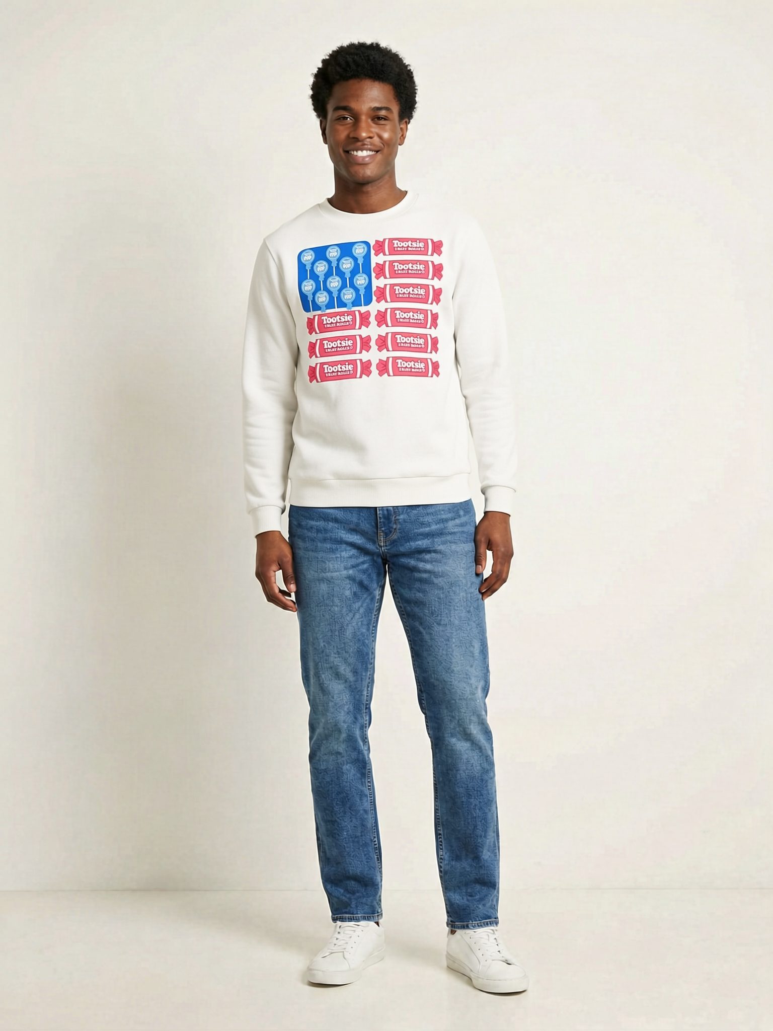 Tootsie Roll Unisex Flag Pullover Sweatshirt for Adults