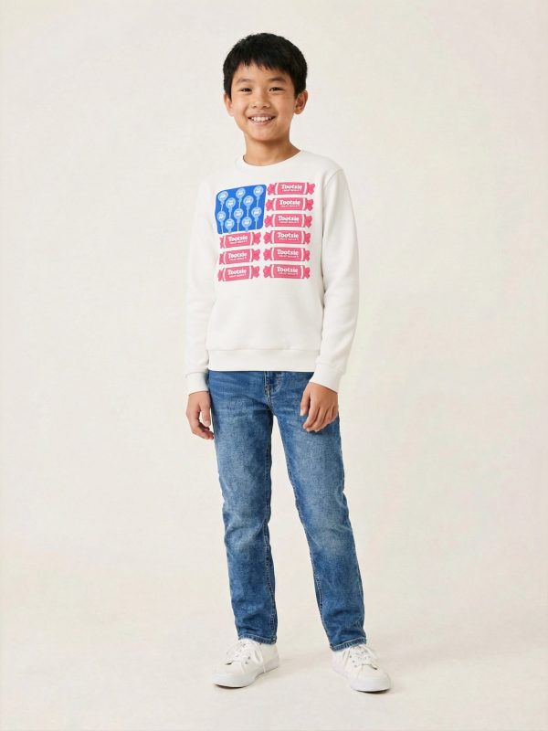 Tootsie Roll Unisex Flag Pullover Sweatshirt for Kids